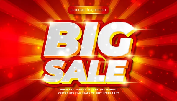 Editable Text Effect Big Sale Flash Sale Hot Sale Super — Stock vektor