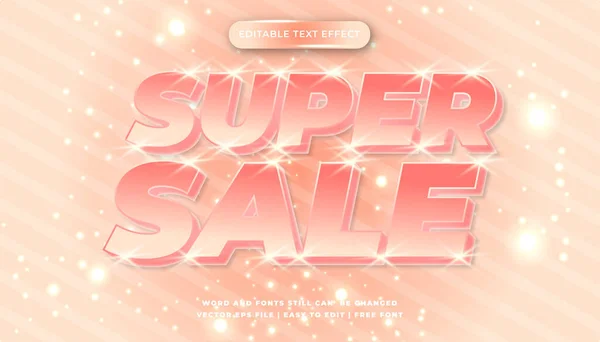 Editable Text Effect Big Sale Flash Sale Hot Sale Super — Stock Vector