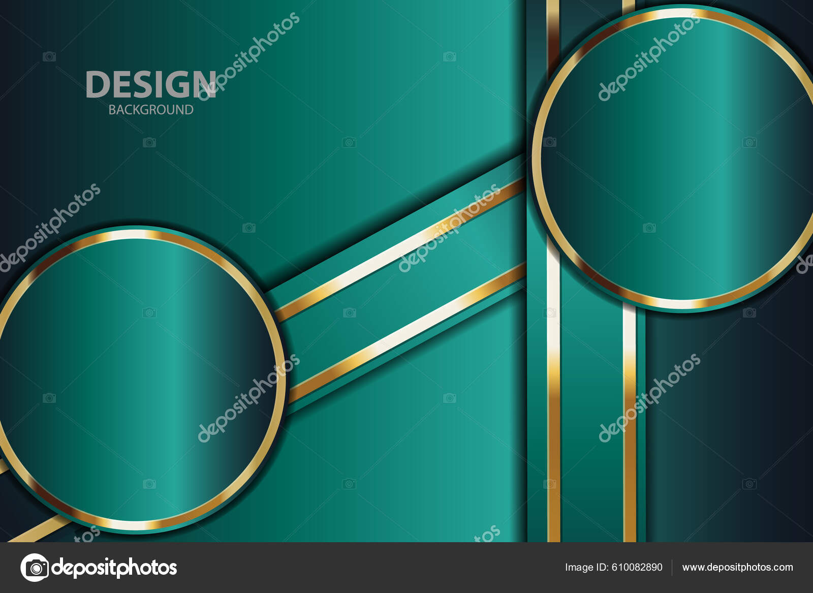 Banner Fondo Abstracto Oro Con Círculo Color Oro Creativo Luz vector