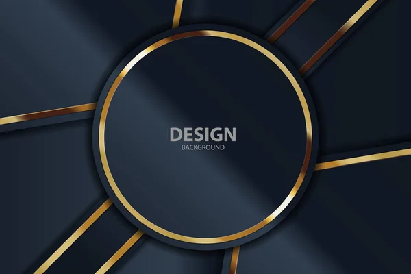 金の抽象的な背景バナー円の金の色創造的なデジタルライト現代 — ストックベクタ