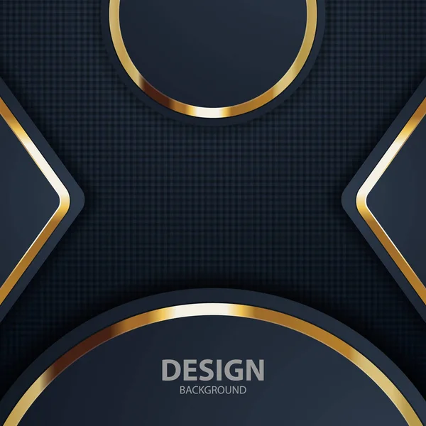 Guld Abstrakt Bakgrund Banner Med Cirkel Guld Färg Kreativ Digital — Stock vektor