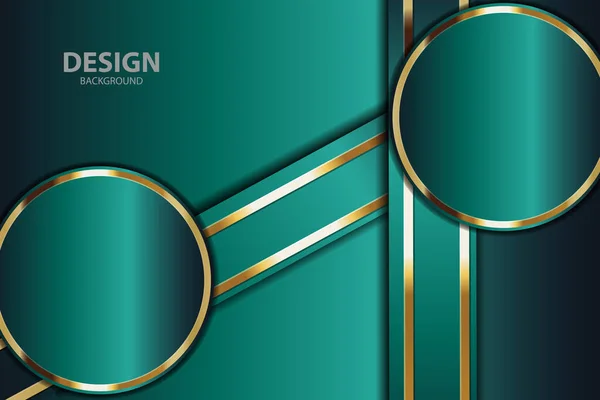 Goud Abstracte Achtergrond Banner Met Cirkel Goud Kleur Creatief Digitaal — Stockvector