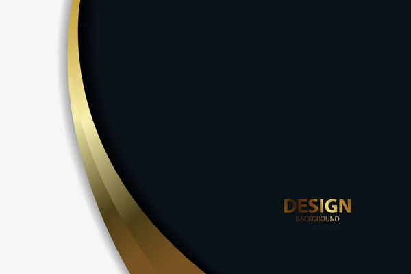 Banner Latar Belakang Abstrak Dengan Warna Emas Kreatif Digital Modern - Stok Vektor