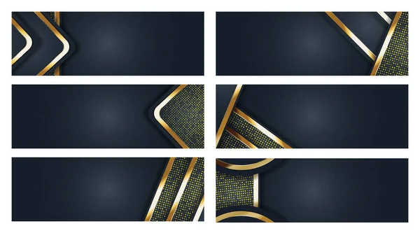 金色横幅摘要向量背板 用于现代文字和信息设计 矢量说明 — 图库矢量图片