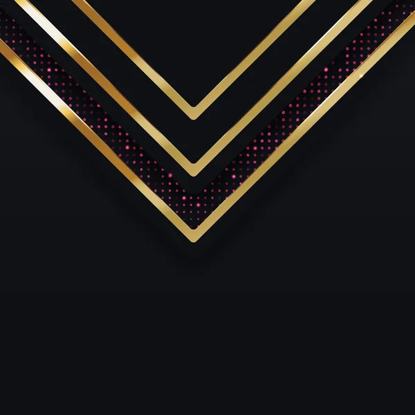 Gold Banner Abstract Vector Background Board Text Message Design Modern — Wektor stockowy