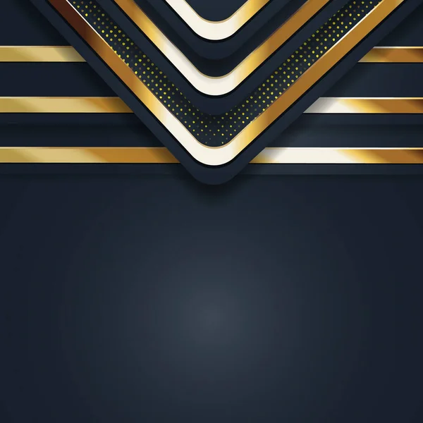 Goud Banner Abstract Vector Achtergrond Bord Voor Tekst Boodschap Ontwerp — Stockvector