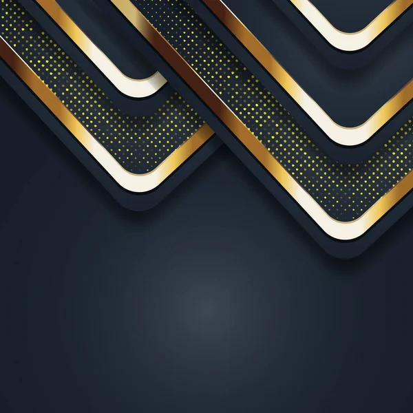 Goud Banner Abstract Vector Achtergrond Bord Voor Tekst Boodschap Ontwerp — Stockvector