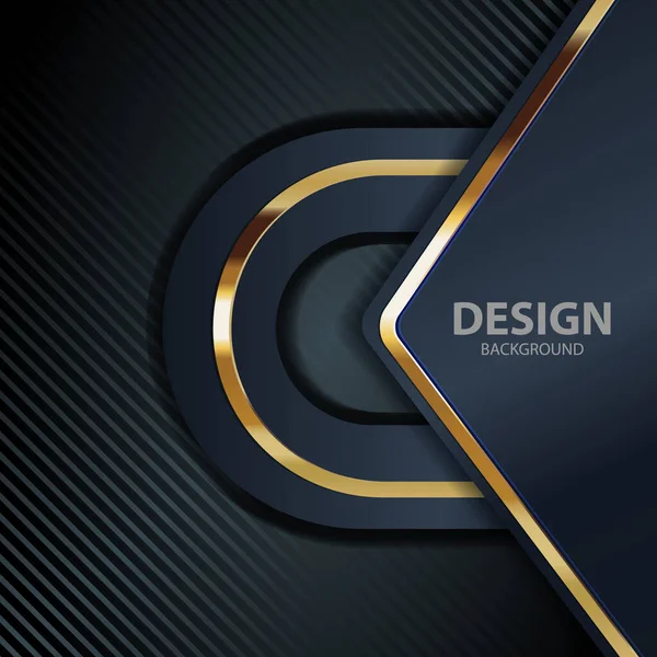 Banner Gold Placa Fundo Vetorial Abstrato Para Design Texto Mensagem —  Vetores de Stock