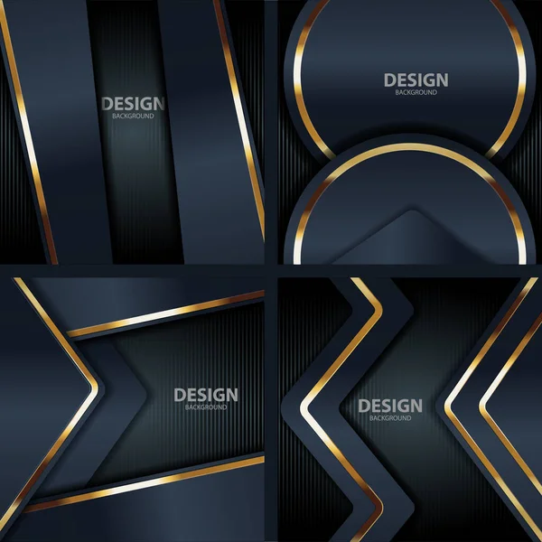 Banner Gold Placa Fundo Vetorial Abstrato Para Design Texto Mensagem — Vetor de Stock