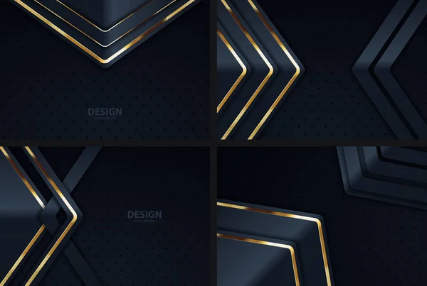 Abstraktes Luxus Gold Tech Template Design Mit Gold Glitzervorlage — Stockvektor