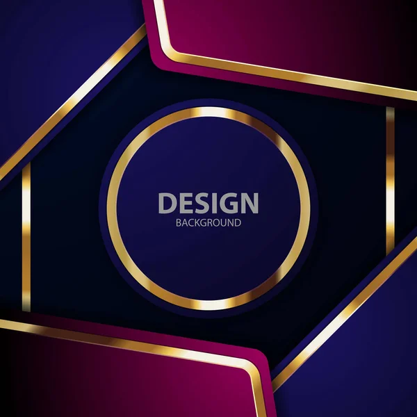 Banner Gold Placa Fundo Vetorial Abstrato Para Design Texto Mensagem — Vetor de Stock