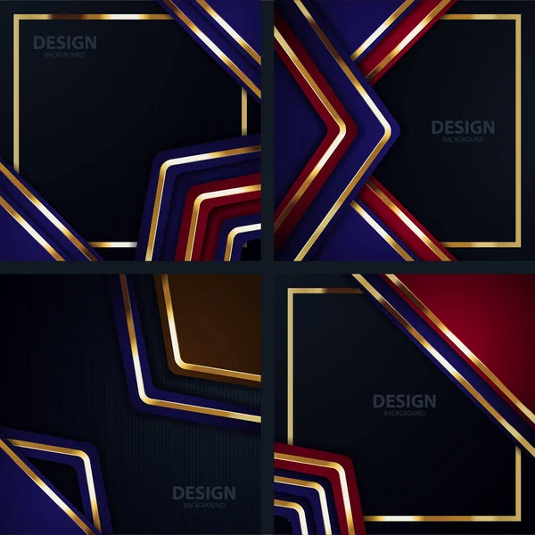 Banner Gold Placa Fundo Vetorial Abstrato Para Design Texto Mensagem — Vetor de Stock