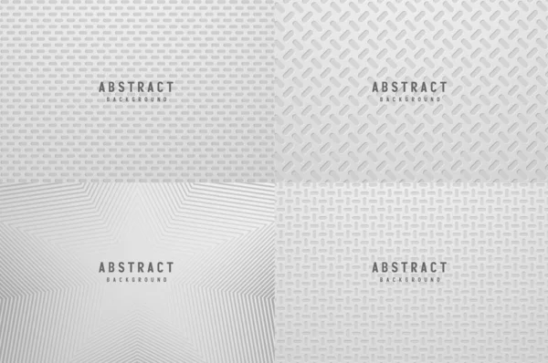 Banner Abstracto Geométrico Blanco Gris Color Fondo Vector Ilustración — Vector de stock