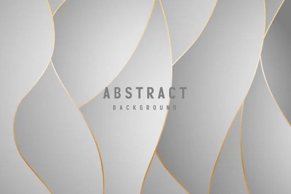 Banner Abstract Geometric White Gray Color Background Vector Illustration — Stock Vector