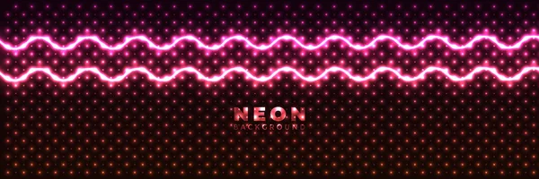 Neon Arkaplan Mavi Neon Oklu Soyut Parlak Afiş Yüksek Teknolojili — Stok Vektör