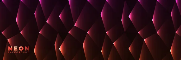 Fond Néon Bannière Lumineuse Abstraite Avec Flèches Néon Violet Bleu — Image vectorielle