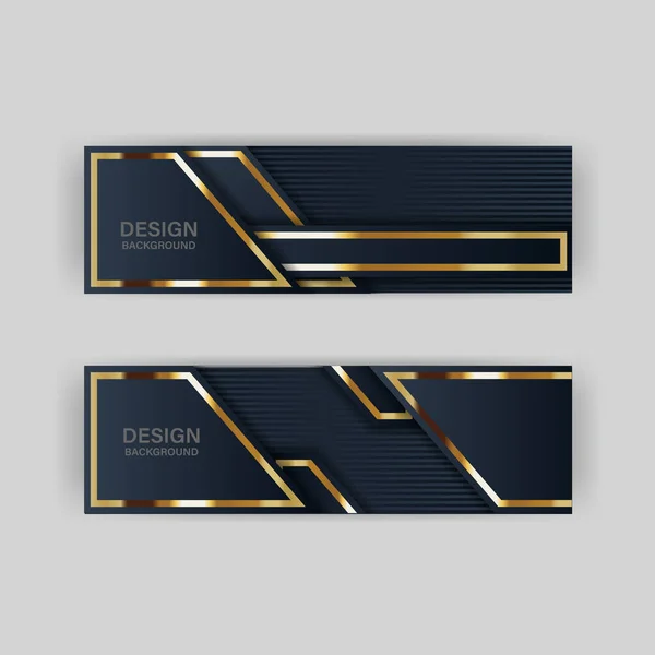 Design Banner Ouro Com Estilo Moderno Minimalista Luxo Ouro — Vetor de Stock
