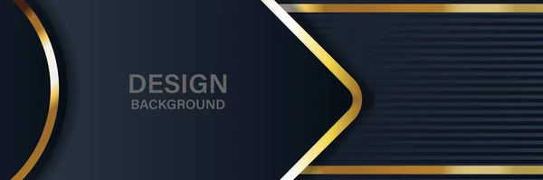 Diseño Banner Oro Con Estilo Moderno Minimalista Lujo Oro — Vector de stock