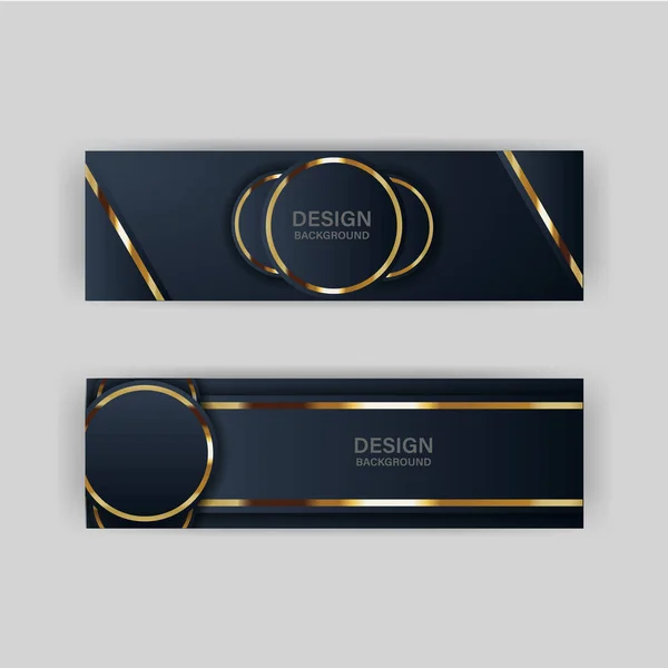 Diseño Banner Oro Con Estilo Moderno Minimalista Lujo Oro — Archivo Imágenes Vectoriales