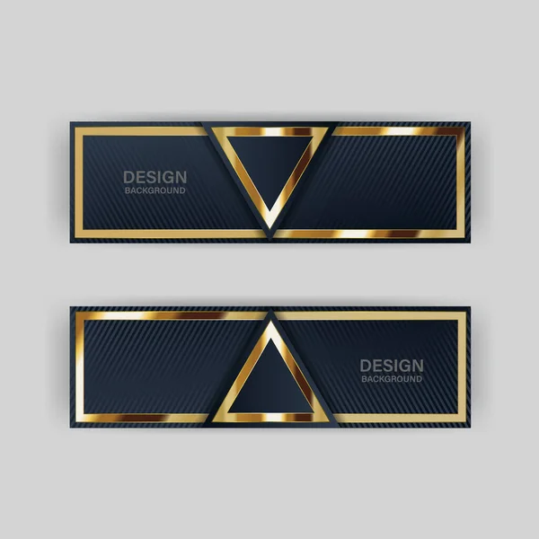 Altın Pankart Tasarımı Minimalist Modern Stil Altın Lüks — Stok Vektör