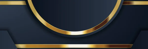 Дизайн Золотого Баннера Минималистским Современным Стилем Роскоши Золота — стоковый вектор