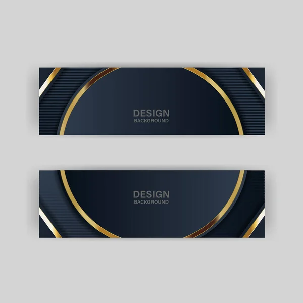 Design Banner Oro Con Lusso Stile Moderno Minimalista Oro — Vettoriale Stock