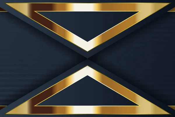 Zlatý Banner Design Minimalistickým Moderním Stylem Zlatý Luxus — Stockový vektor