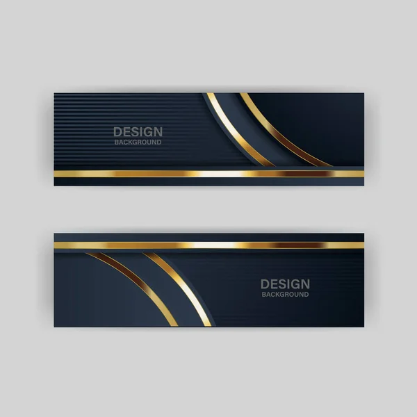 Design Banner Oro Con Lusso Stile Moderno Minimalista Oro — Vettoriale Stock