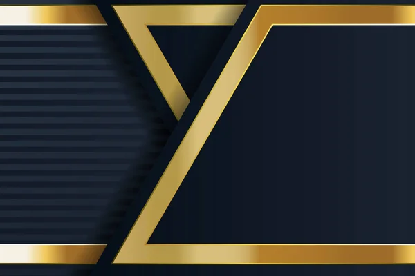 Design Banner Ouro Com Estilo Moderno Minimalista Luxo Ouro — Vetor de Stock