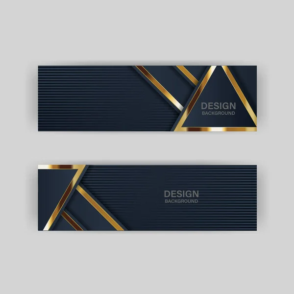 Diseño Banner Oro Con Estilo Moderno Minimalista Lujo Oro — Vector de stock