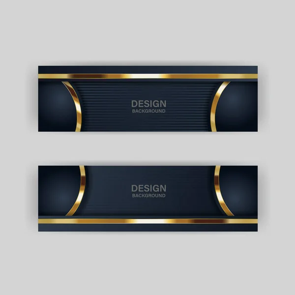 Diseño Banner Oro Con Estilo Moderno Minimalista Lujo Oro — Archivo Imágenes Vectoriales