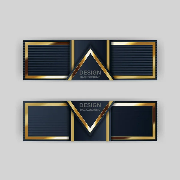 Altın Pankart Tasarımı Minimalist Modern Stil Altın Lüks — Stok Vektör