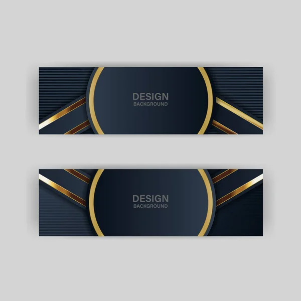 Design Banner Oro Con Lusso Stile Moderno Minimalista Oro — Vettoriale Stock