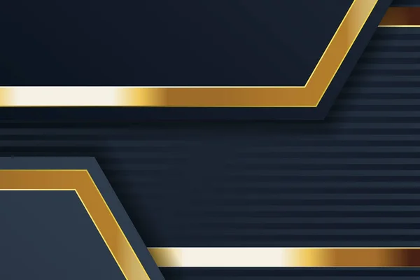 Diseño Banner Oro Con Estilo Moderno Minimalista Lujo Oro — Vector de stock