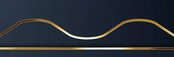 Goldbanner Design Mit Minimalistischem Modernen Stil Gold Luxus — Stockvektor