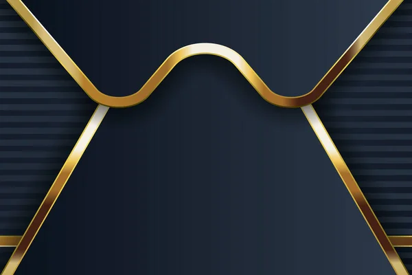 Goud Banner Design Met Minimalistische Moderne Stijl Goud Luxe — Stockvector