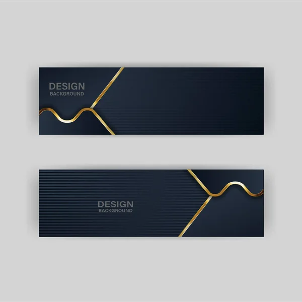 Design Banner Oro Con Lusso Stile Moderno Minimalista Oro — Vettoriale Stock