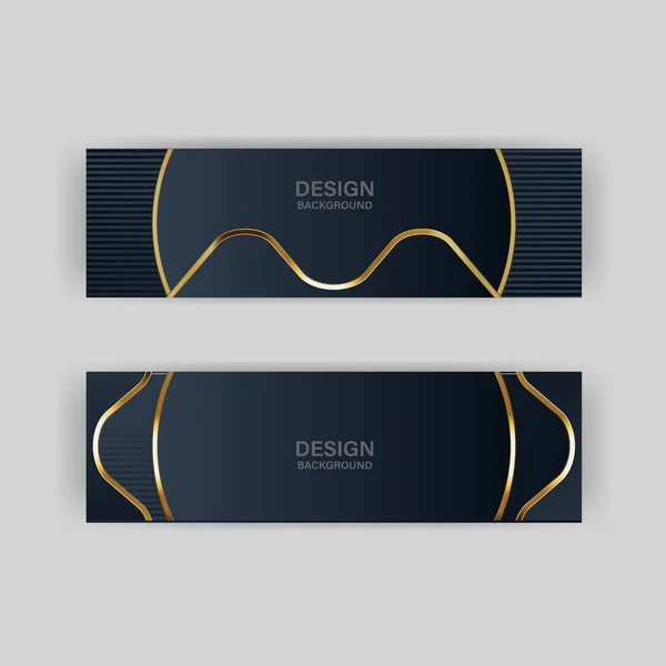 Diseño Banner Oro Con Estilo Moderno Minimalista Lujo Oro — Archivo Imágenes Vectoriales