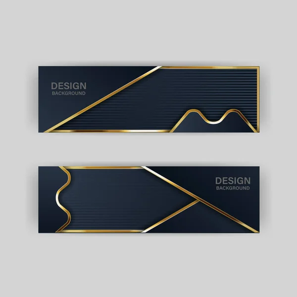 Diseño Banner Oro Con Estilo Moderno Minimalista Lujo Oro — Archivo Imágenes Vectoriales