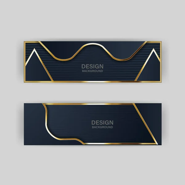 Design Banner Oro Con Lusso Stile Moderno Minimalista Oro — Vettoriale Stock