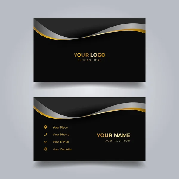 Creative Business Card Template Modern Clean Design — Stock Vector