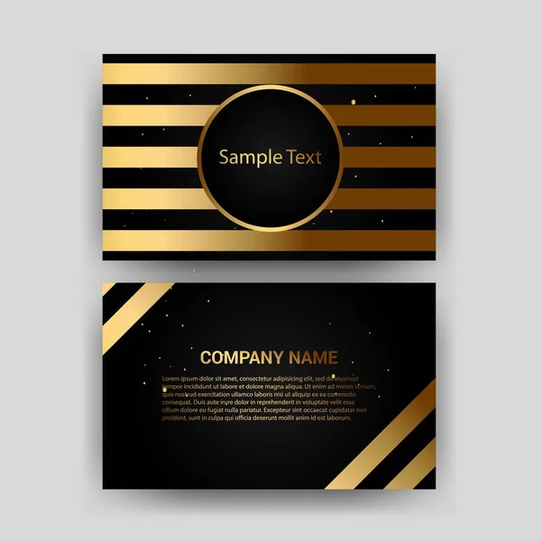 Creative black dark business card Template modern and Clean design vector