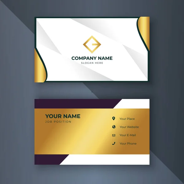 Creative Coorporate Business Card Template Modern Clean Design — Stock Vector