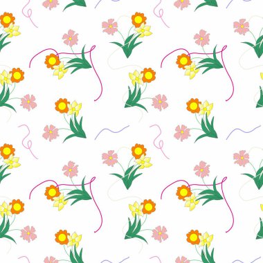 güzel çiçekler kusursuz desen arkaplanı