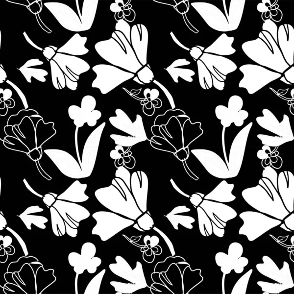 Motif Sans Couture Avec Motifs Floraux Capables Imprimer Pour Les — Image vectorielle