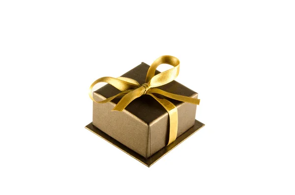 Braune Schachtel mit einem Geschenk — Stockfoto