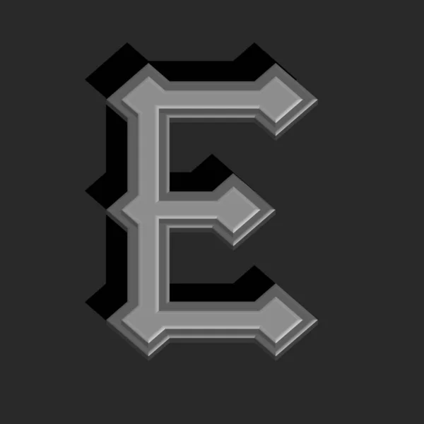 Letra Gótica Logo Monograma Gris Antiguo Alfabeto Identidad Inicial Símbolo — Archivo Imágenes Vectoriales