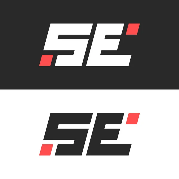 Logotype Initials Letters Monogram Italic Font Technology Logo Set Combination — Stock Vector