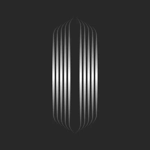 Monogram Harfi Logotype Veya Numara Logo Gotik Stili Düz Paralel — Stok Vektör