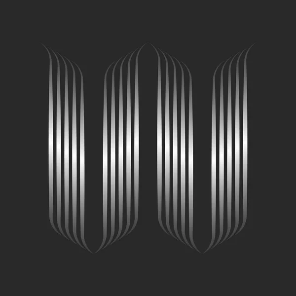 Letter Logo Calligraphic Monogram Twee Letters Initialen Met Krullen Gotische — Stockvector